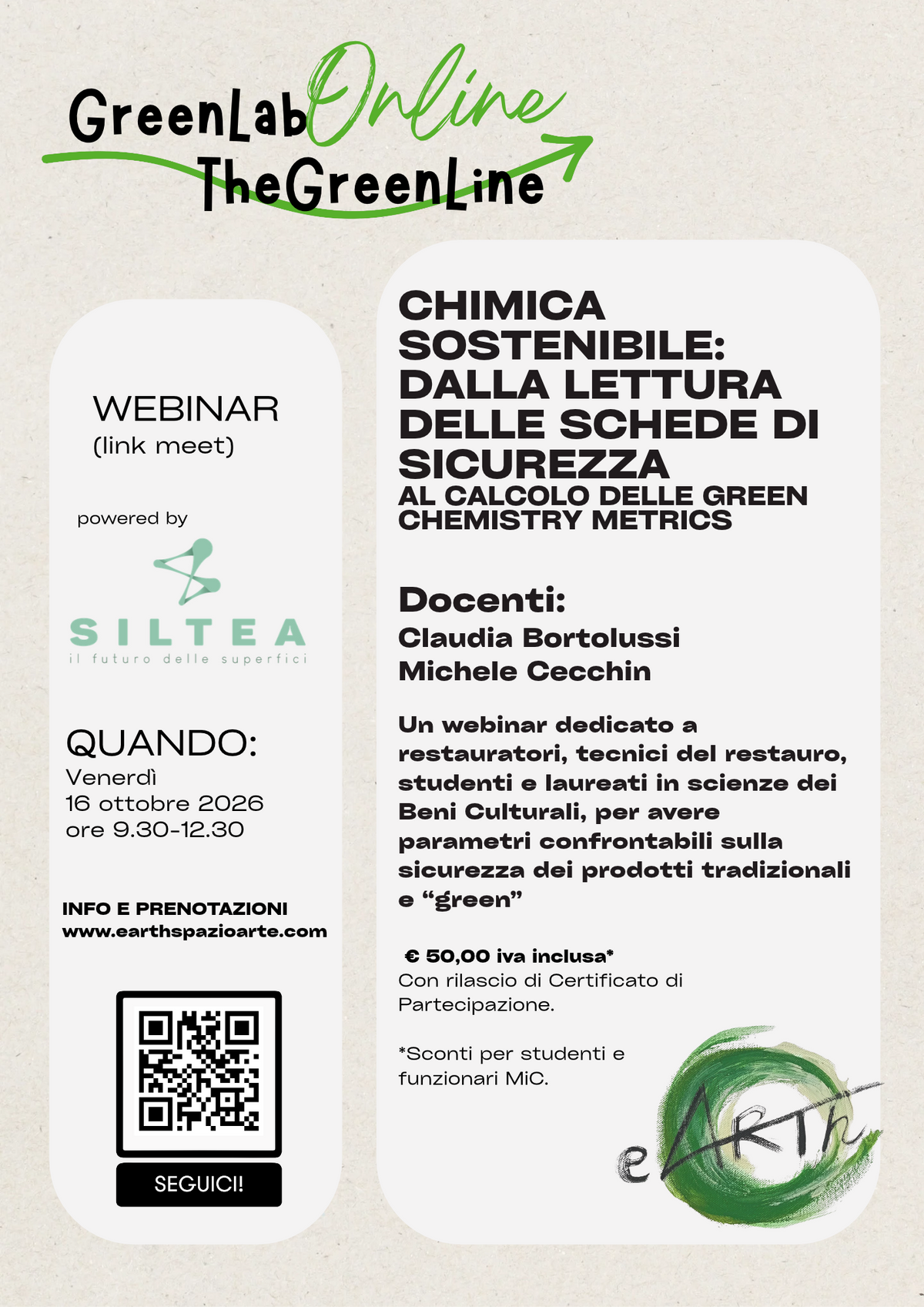 WEBINAR SCHEDE DI SICUREZZA&GREEN CHEMISTRY con SILTEA
