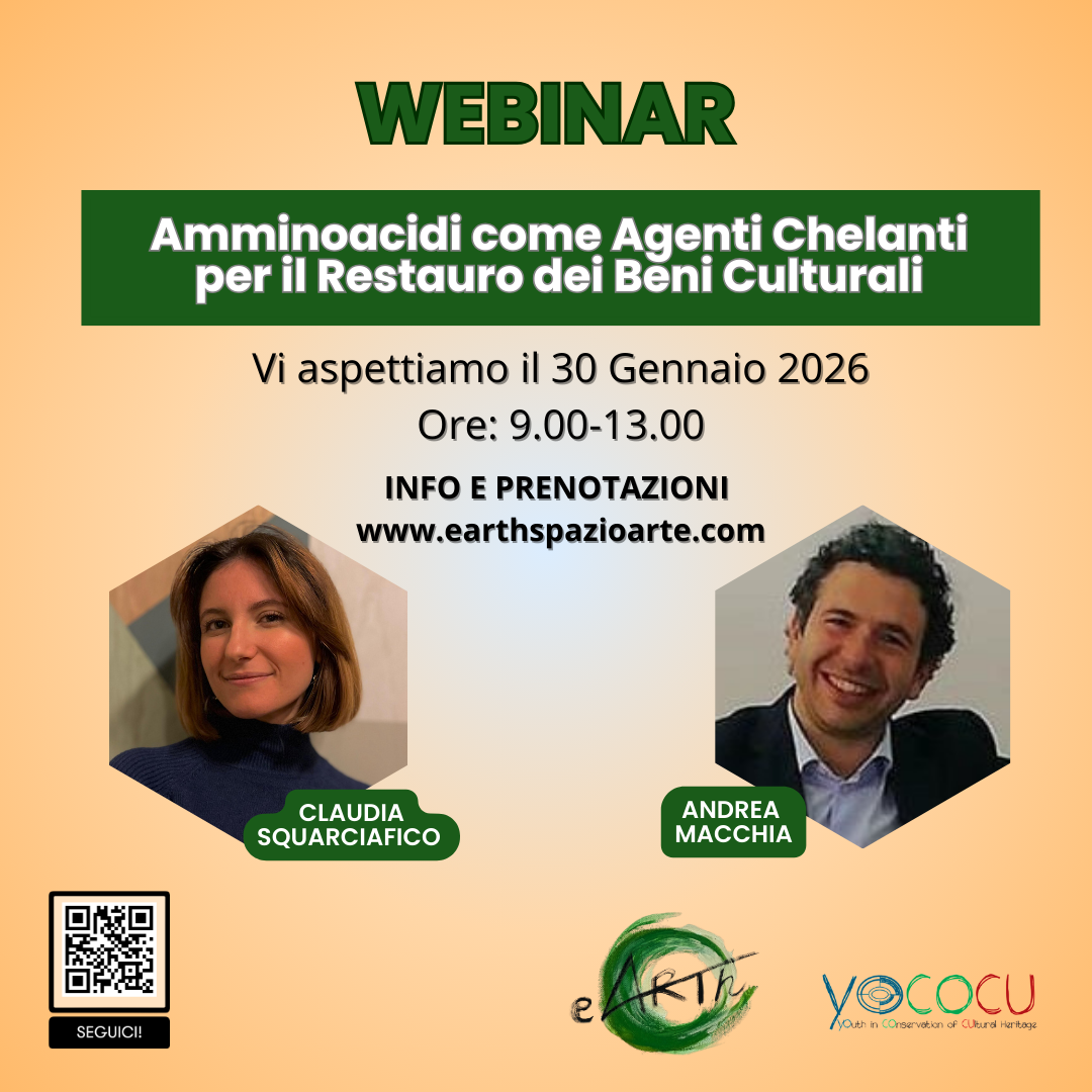 WEBINAR on line - Amminoacidi come Agenti Chelanti per il Restauro dei Beni Culturali