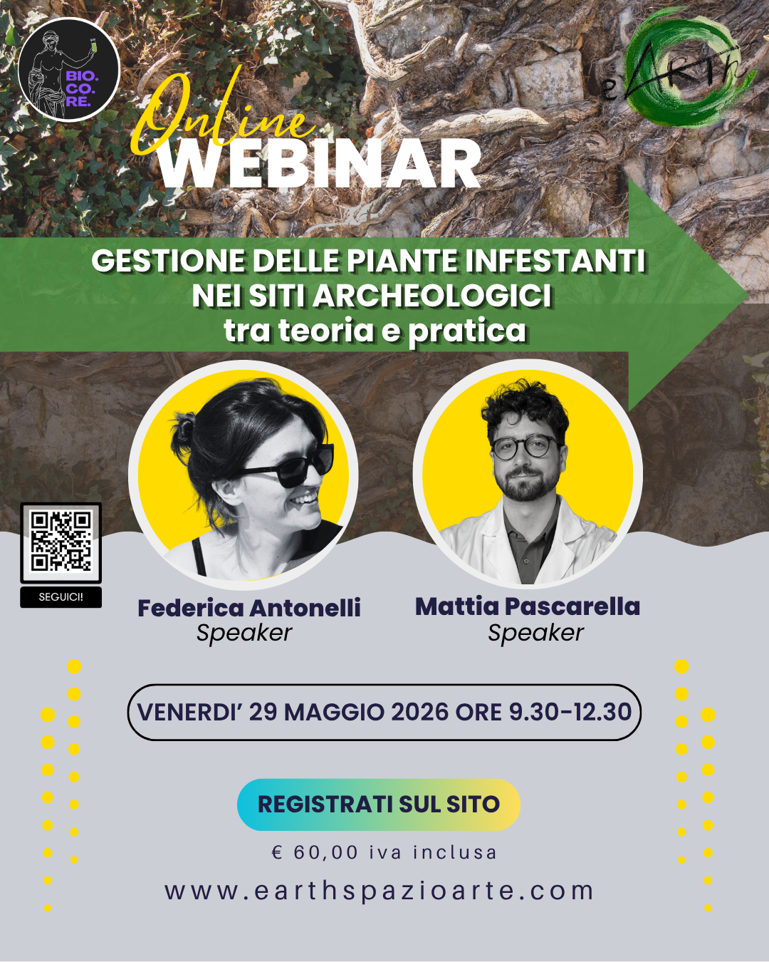 WEBINAR ONLINE: Gestione delle piante infestanti nei siti archeologici, tra teoria e pratica